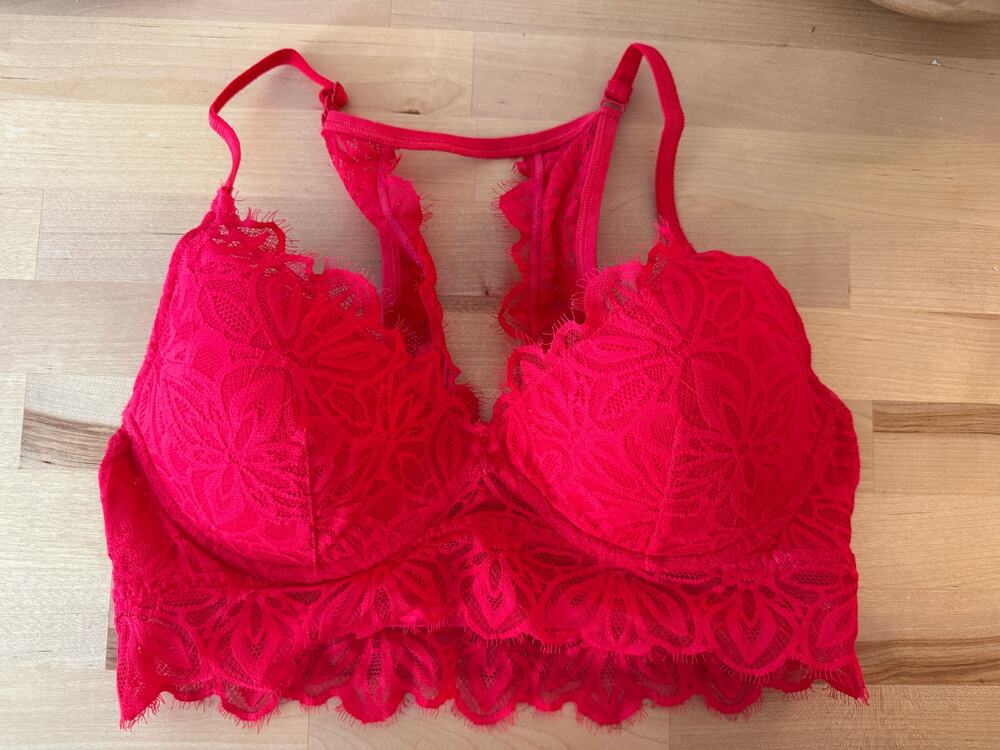 Victoria’s Secret PINK Date Lightly Lined Bralette Red Size Medium